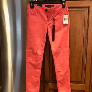 Coral Skinny Jeans (never worn!)